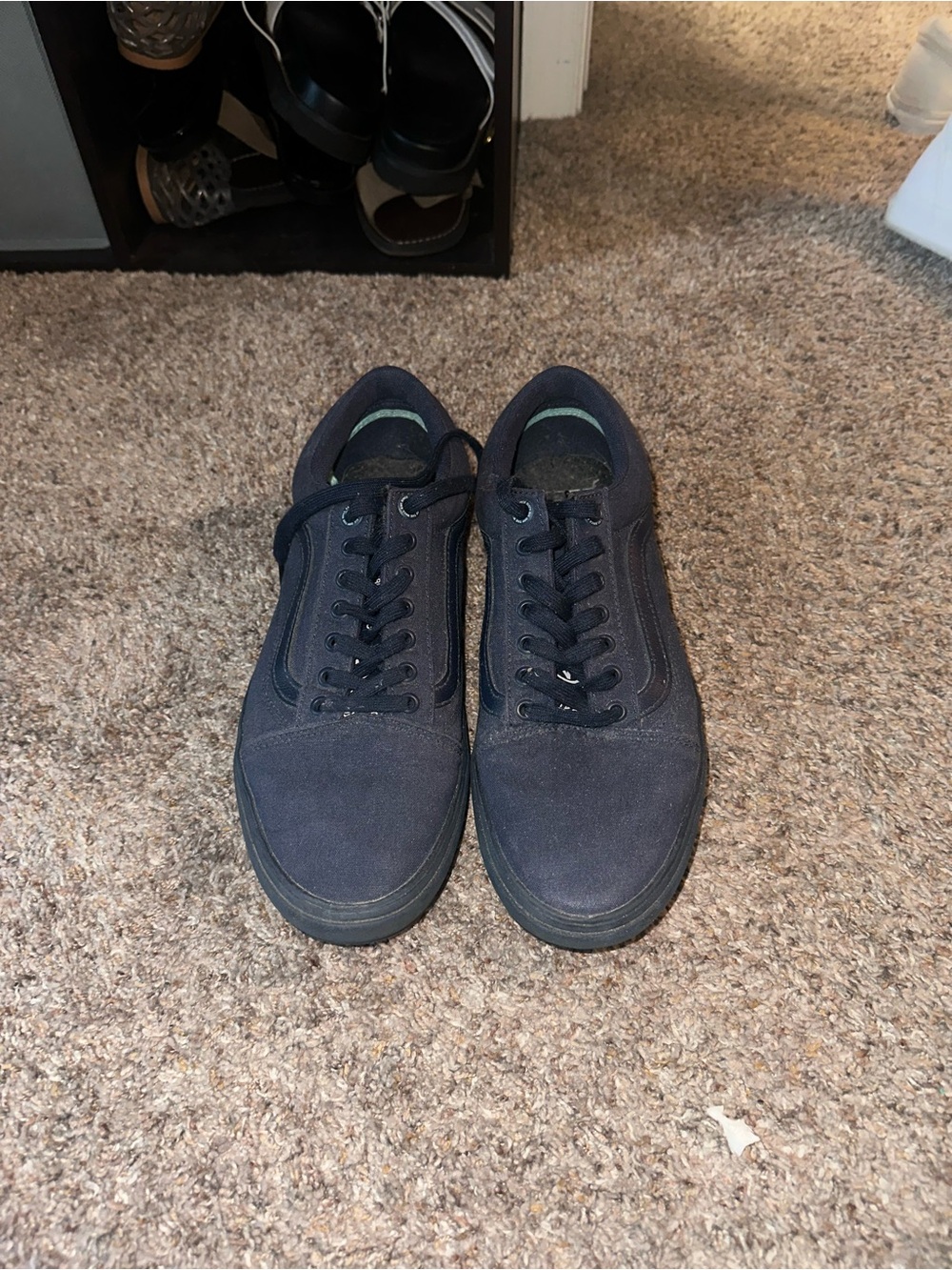 Men's Casual Vans Lace-Up Sneakers in Navy Blue